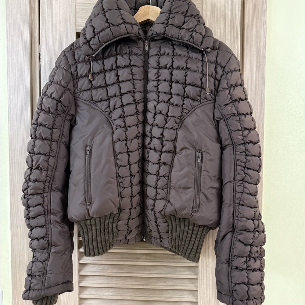 Women's Quilted Brown puffer brown Jacket